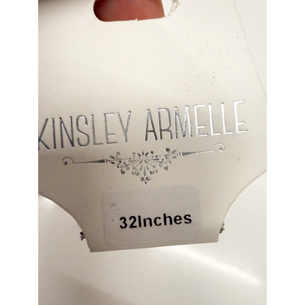 NWT Kinsley Armelle Arrowhead Necklace Silver lon Plated 32" - Picture 5 of 5